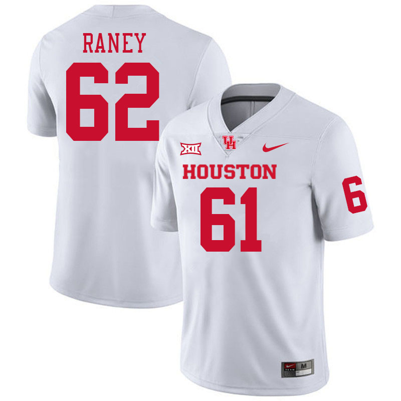 Men #62 Jack Raney Houston Cougars College Football Jerseys Stitched-White